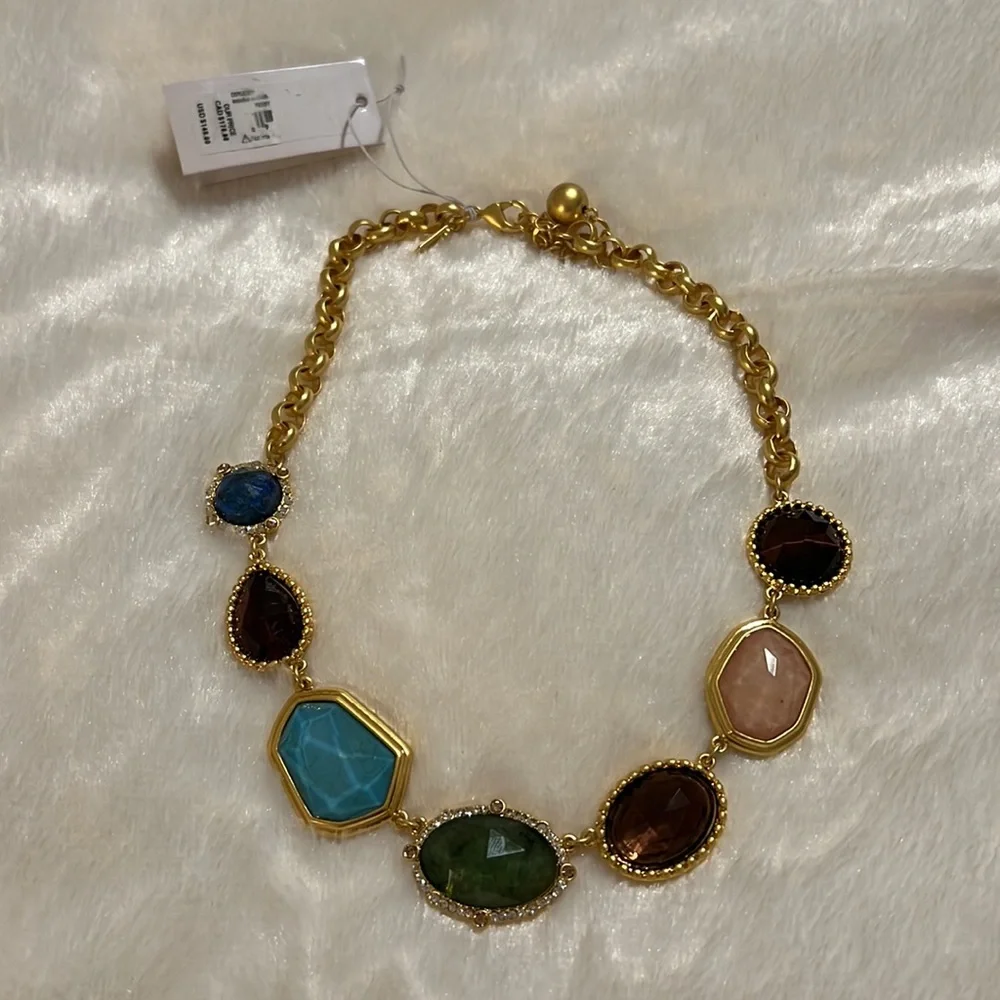 Kate Spade ♠️ imperfectly perfect multi stone necklace - Picture 3 of 3